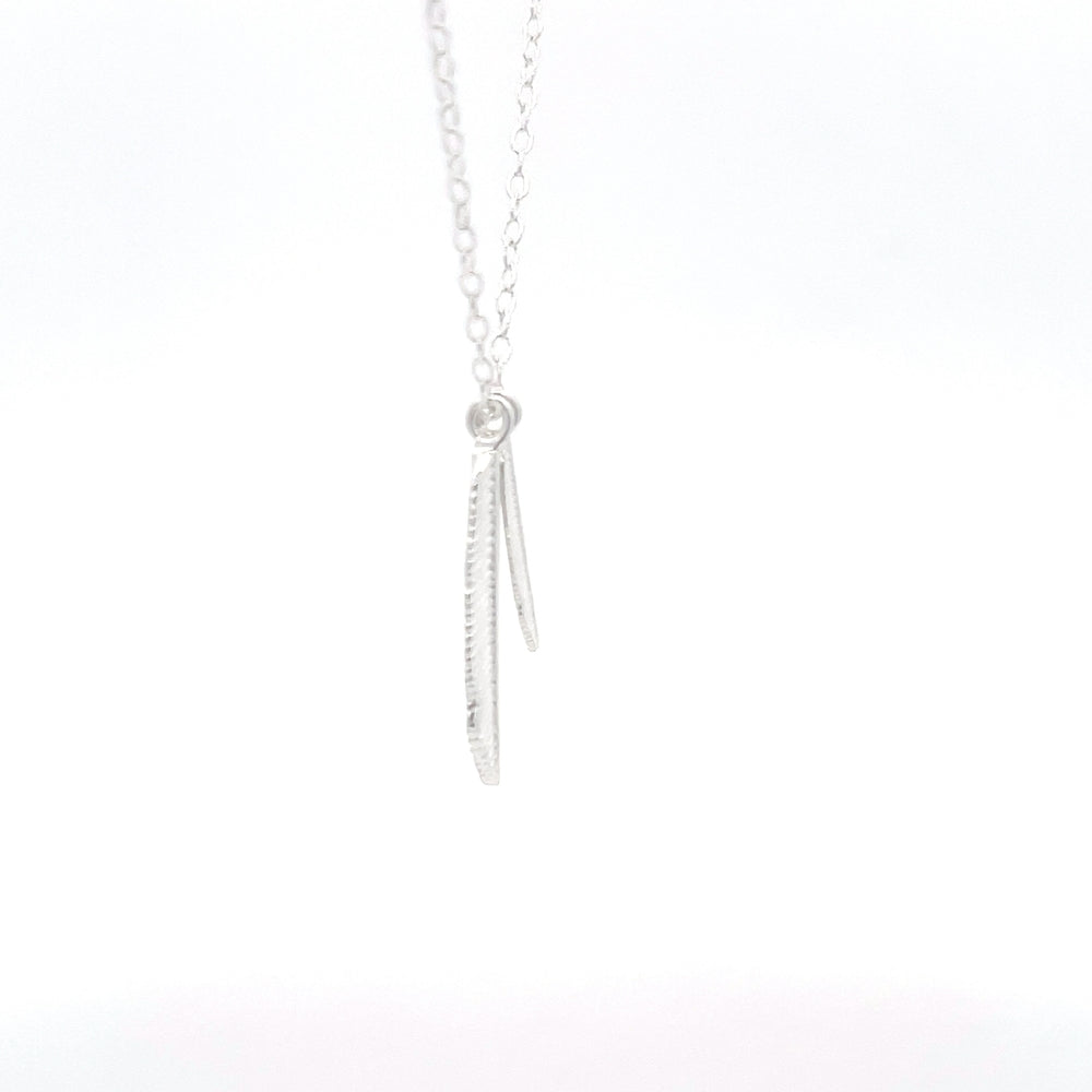 925 Silver Duo Feather Necklace