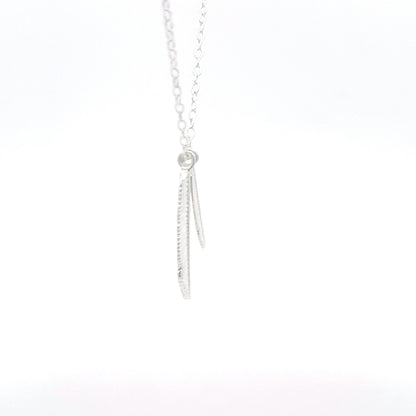925 Silver Duo Feather Necklace