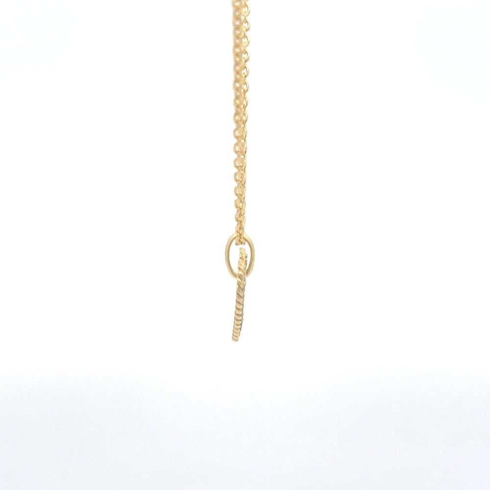 925 Silver Pavé Heart Necklace with 14kt gold plating