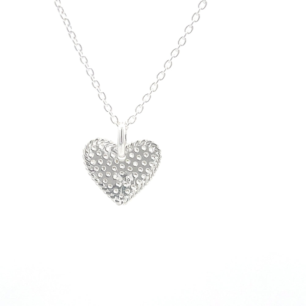 925 Silver Pavé Heart Necklace