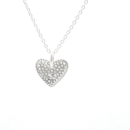 925 Silver Pavé Heart Necklace