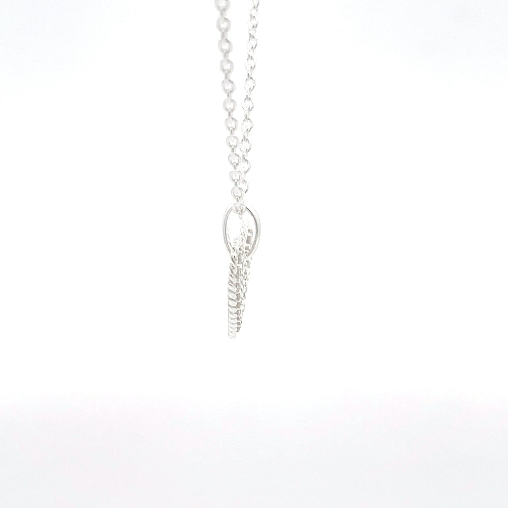 925 Silver Pavé Heart Necklace