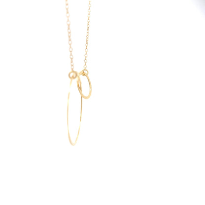 925 Silver Gold-Plated Necklace Interlocking Circles