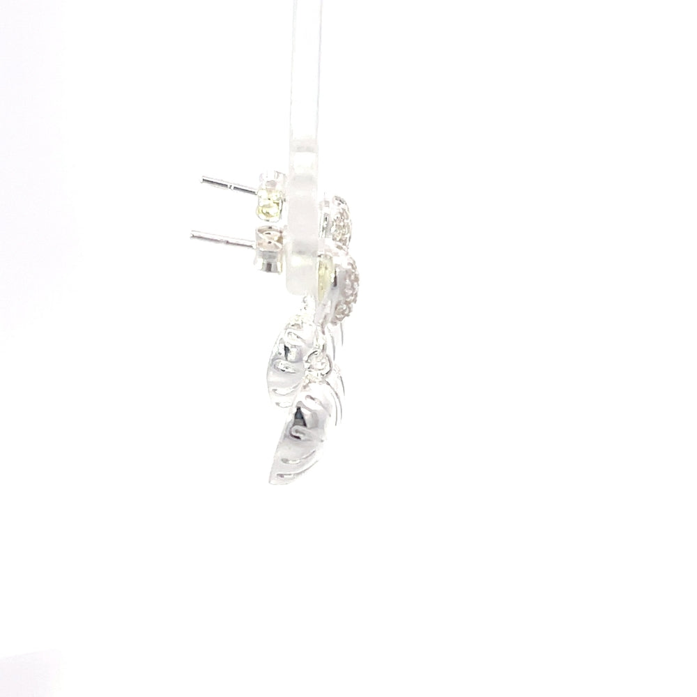 Ohrhänger mit Herz, Zirkon und 925er Silber