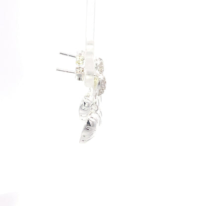 Ohrhänger mit Herz, Zirkon und 925er Silber