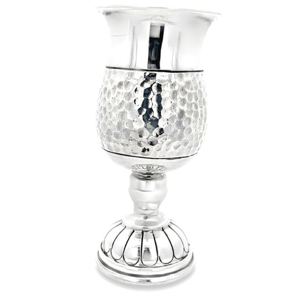 Trinkglas aus gehämmertem 925er Silber im Artisan-Stil, klein