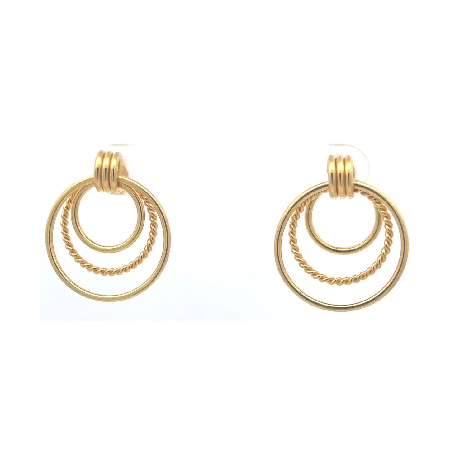 Gold-Plated Multi-Hoop Earrings