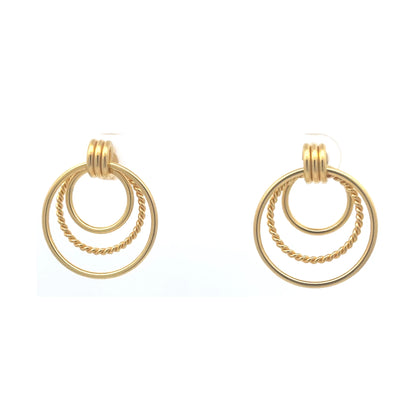 Gold-Plated Multi-Hoop Earrings