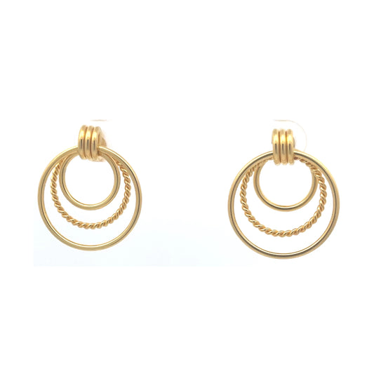 Gold-Plated Multi-Hoop Earrings