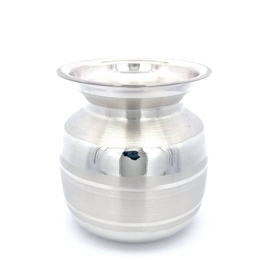 925 Silver Large Puja Lota / Kalash – Traditional Silver Container