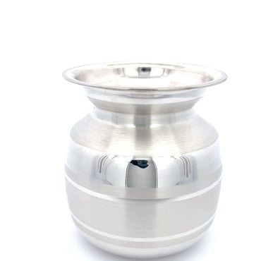 925 Silver Medium Puja Lota / Kalash – Traditional Silver Container