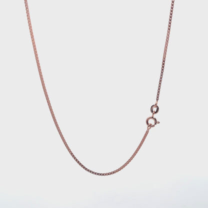 Luminous Path 925 Silver Box Chain RoseGold Finish 40 cm