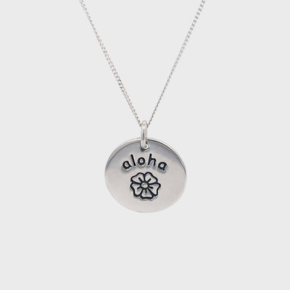 Aloha-Anhänger aus 925er Silber – Positive Vibes