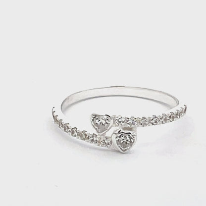 925 Silver Zircon Floral Ring – Feminine Grace
