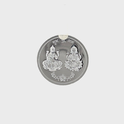 999 5g Laxmi Ganesh Round shape coin