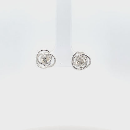 Ohrstecker aus 925er Sterlingsilber mit Spiralknoten-Design