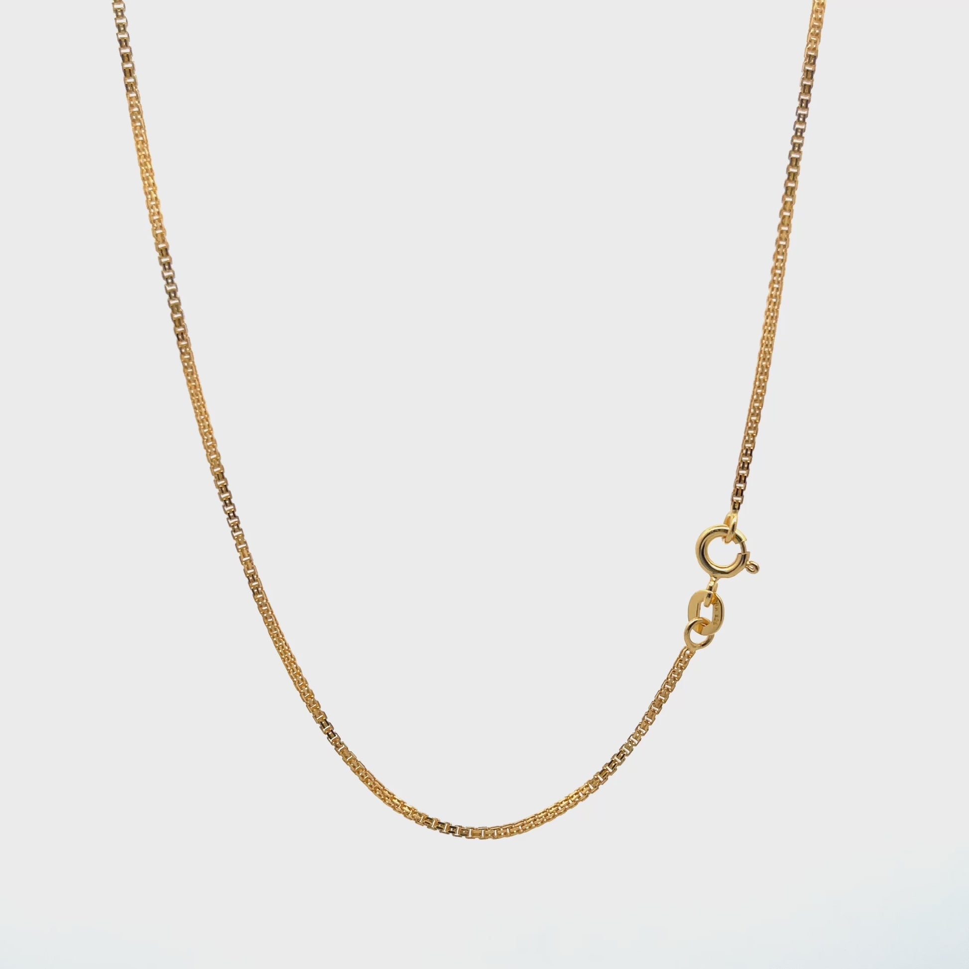 925 Silver Meridian Chain FlashGold Finish 40 cm