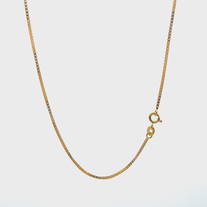 925 Silver Meridian Chain FlashGold Finish 40 cm