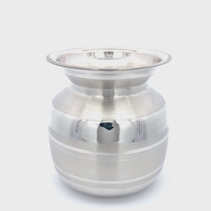 925 Silver Large Puja Lota / Kalash – Traditional Silver Container