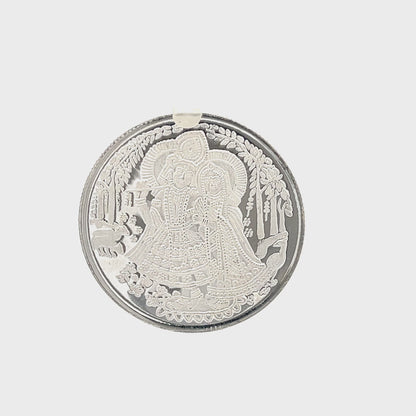 999 silver 10g Radha krishna coin