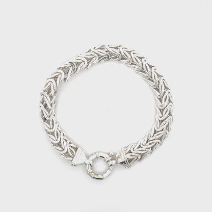 Gewebtes Kettenarmband aus 925er Sterlingsilber