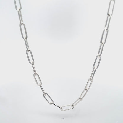 Halskette mit italienischen Paperclip-Gliedern