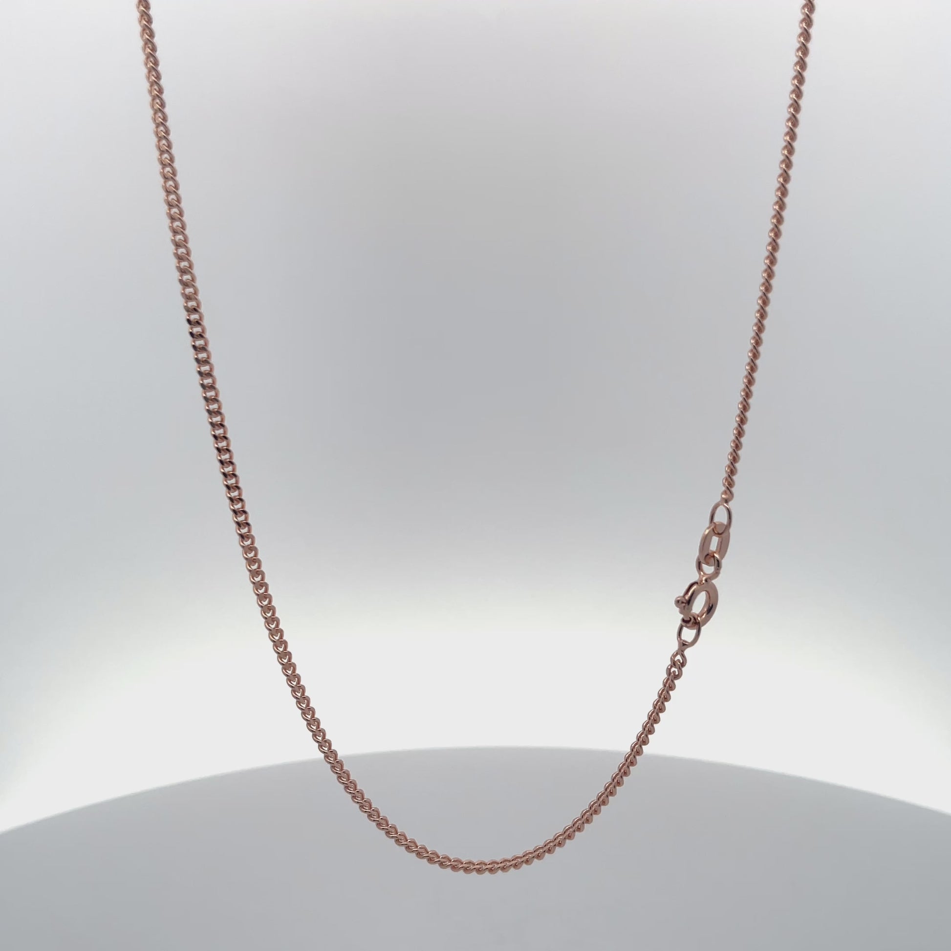 Nexus Link Rose Gold Finish 925 Silver Chain 40 cm