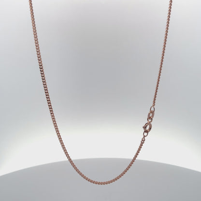 Nexus Link Rose Gold Finish 925 Silver Chain 40 cm