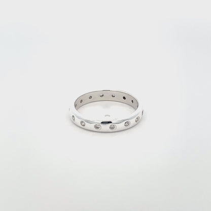 925 Silver Eternity Band Ring with Zircon Detailing