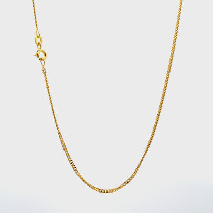 Nexus Link Gold Finish 925 Silver Chain 40 cm