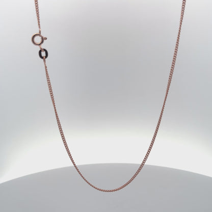 925er Silber Pure Promise Kette Roségold-Finish 45 cm