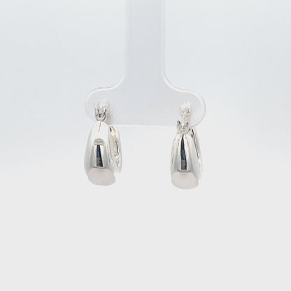 Ovale Creolen aus 925er Sterlingsilber, poliert