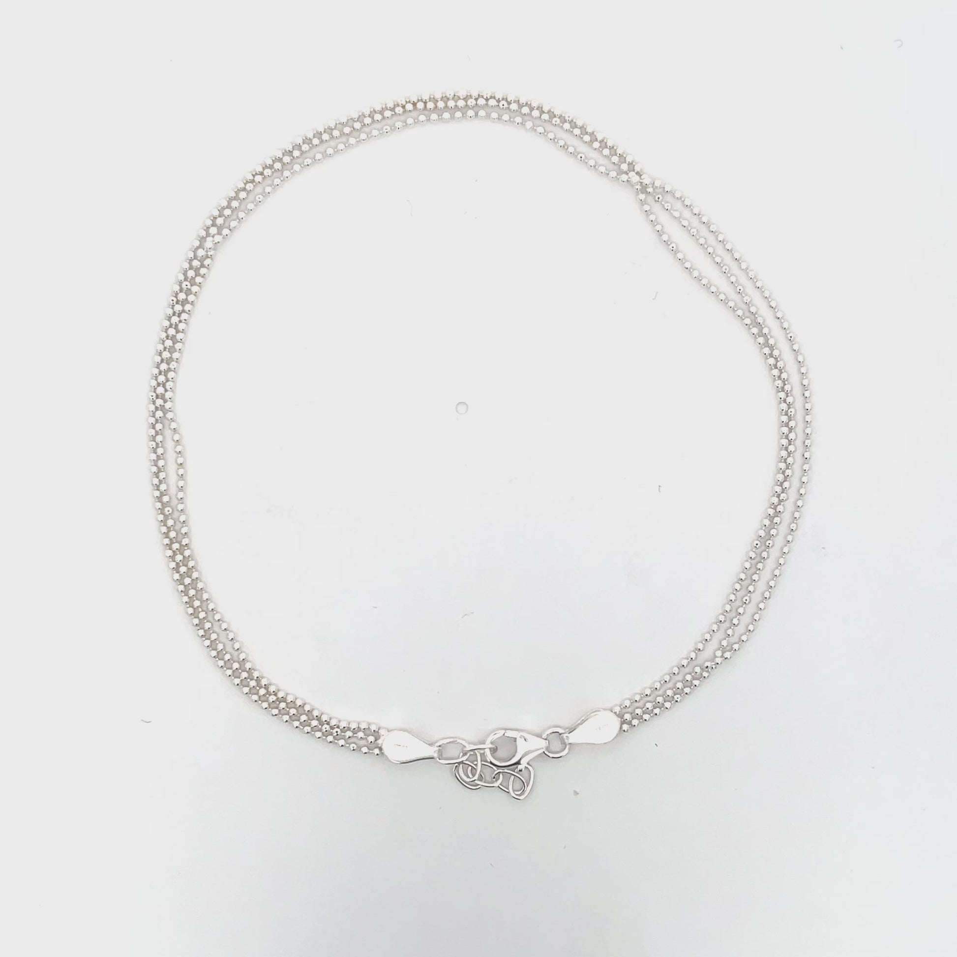 925 Sterling Silber Mehrstrangige Kugelkettchen-Fußkette