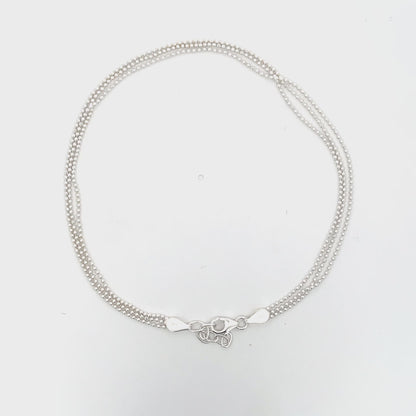 925 Sterling Silber Mehrstrangige Kugelkettchen-Fußkette
