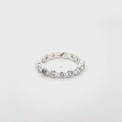 925 Silver Zircon Eternity Band Ring