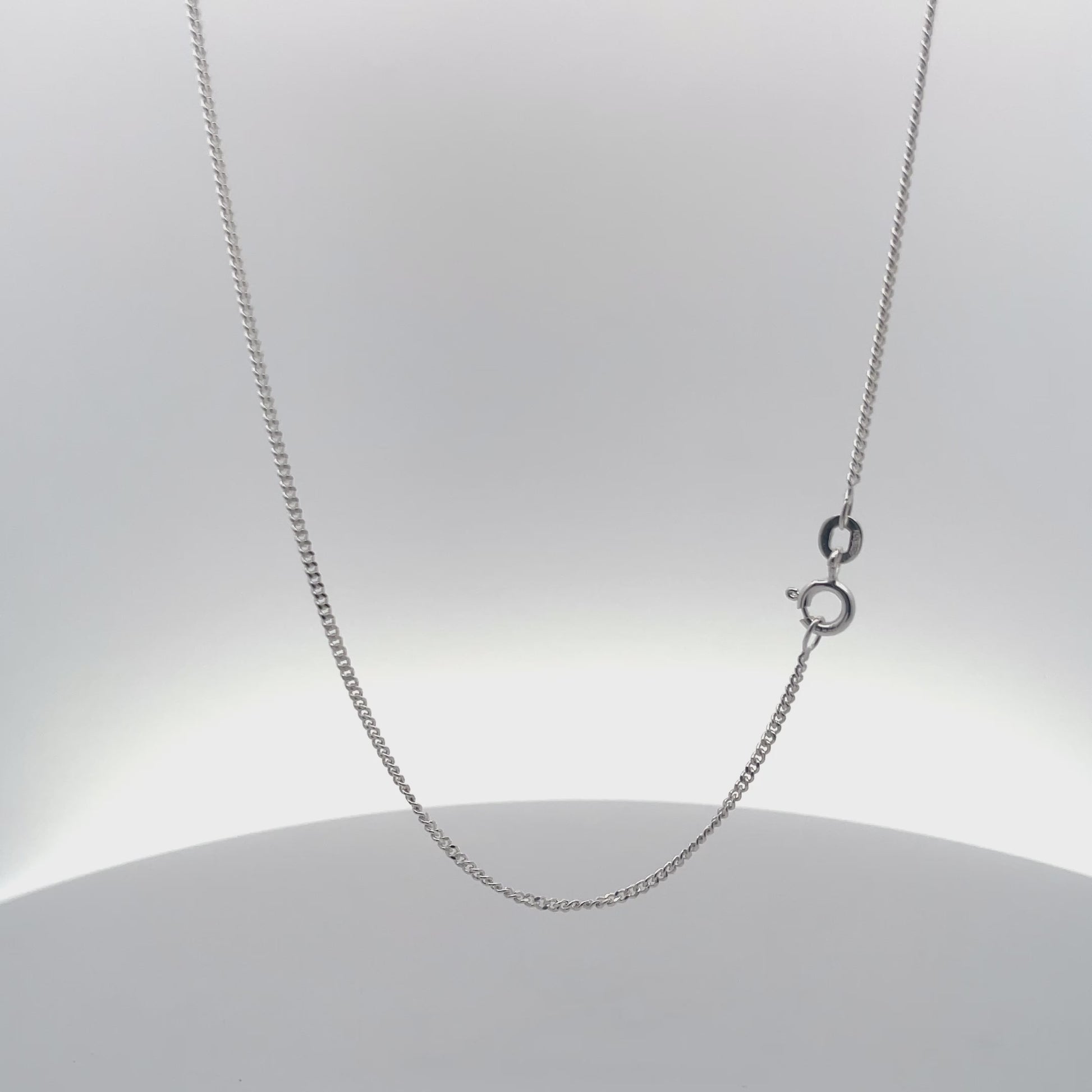 Moonbeam Thread Delicate 925  Silver Curb Chain 40 cm