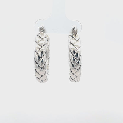 Gedrehte Creolen aus 925er Silber