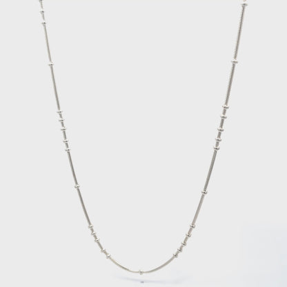 Orbit Flow 925 Sterling Silver Beaded Snake Chain Necklace